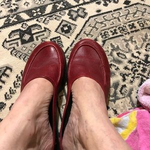 Adorable red slip on shoes